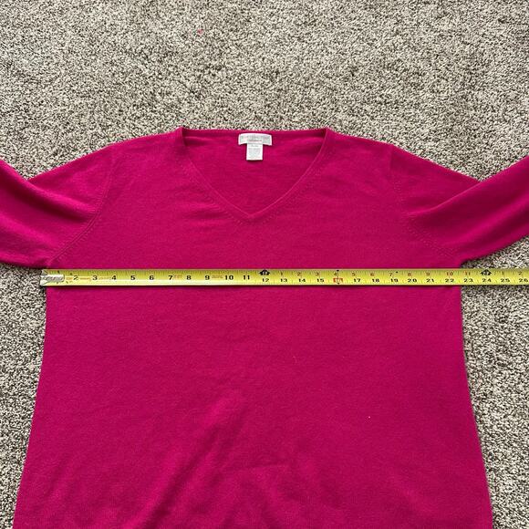 Worthington dark pink cashmere v-neck sweater size XL - Picture 9 of 12